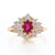2.09ctw Ruby and Diamond Ring Yellow Gold