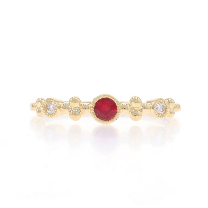 .18ctw Ruby and Diamond Band Yellow Gold