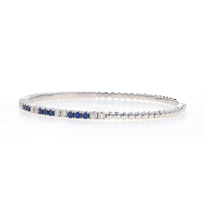1.73ctw Sapphire and Diamond Bracelet White Gold