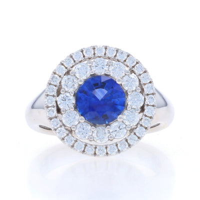Spark 2.34ctw Sapphire and Diamond Ring White Gold