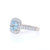 2.54ctw Aquamarine and Diamond Ring White Gold