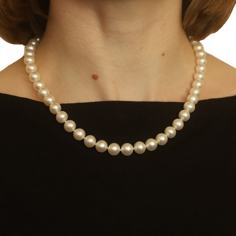 Cultured Pearl and Diamond Necklace White Gold