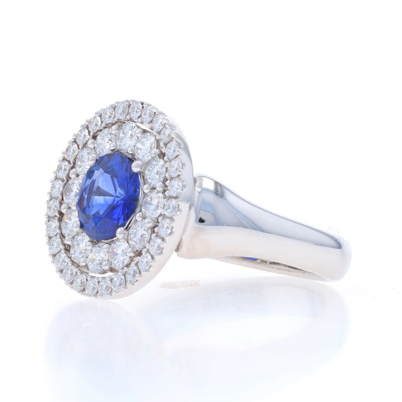 Spark 2.34ctw Sapphire and Diamond Ring White Gold