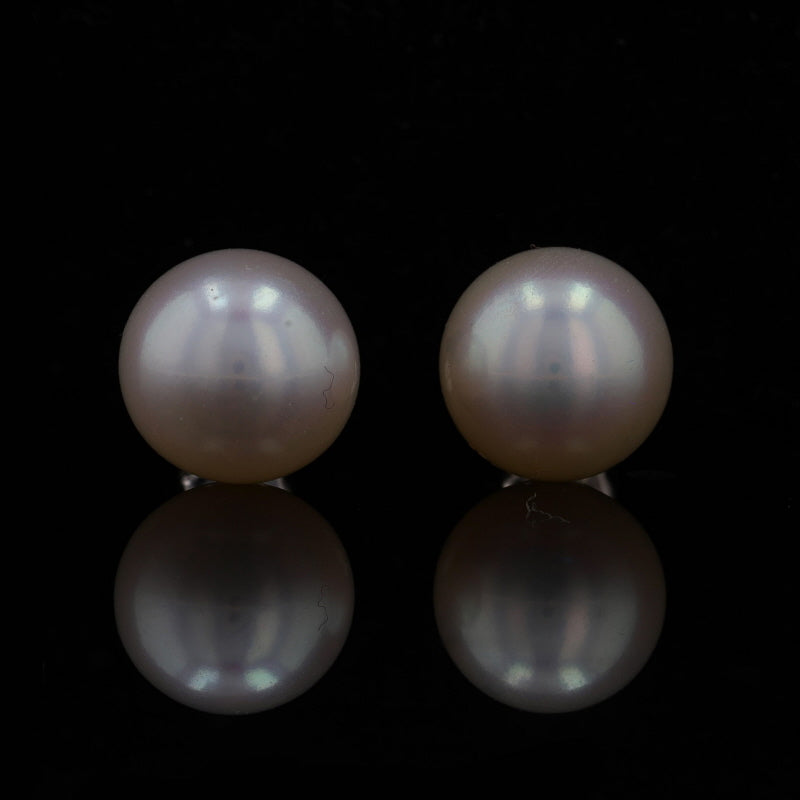 Cultured Pearl Earrings White Gold