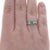 1.12ctw Emerald and Diamond Ring White Gold
