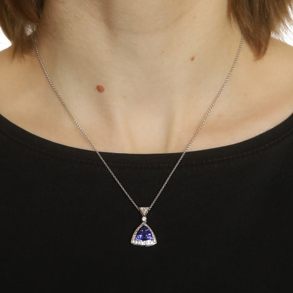 Icon Pear Shape Sapphire and Diamond Pendant