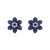 1.36ctw Sapphire and Diamond Earrings White Gold