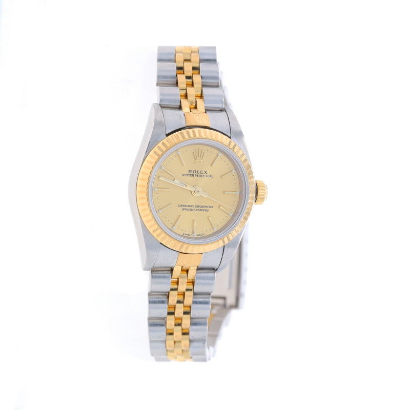 Rolex Oyster Perpetual Ladies Wristwatch 76193 Stainless Steel Automatic