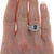 1.00ctw Sapphire and Diamond Engagement Ring & Wedding Band White Gold