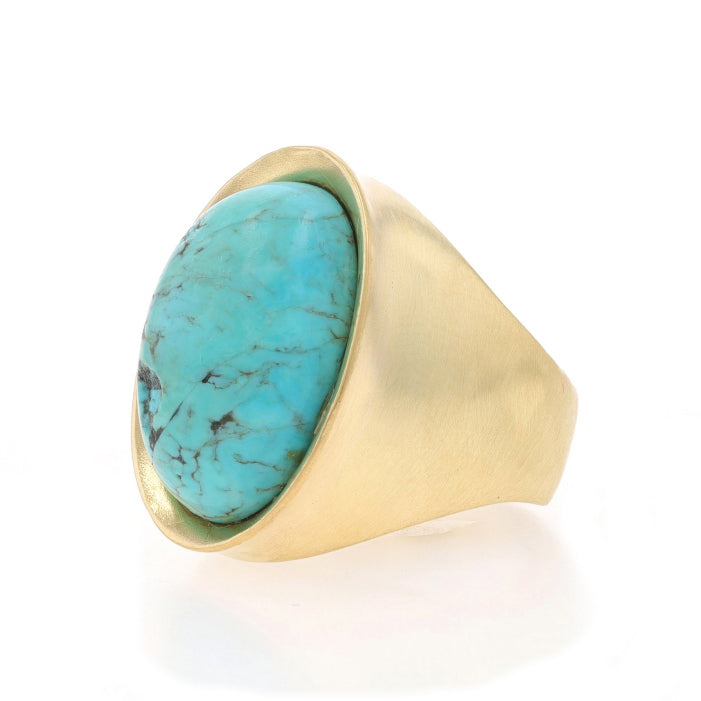Turquoise Ring Yellow Gold