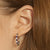 1.25ctw Sapphire and Diamond Earrings Yellow Gold