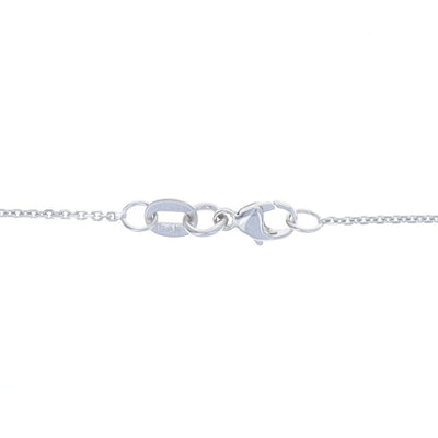 Diamond Cut Cable Chain Necklace White Gold