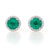 2.61ctw Emerald Earrings White Gold