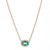 .61ctw Emerald and Diamond Pendant Necklace Yellow Gold