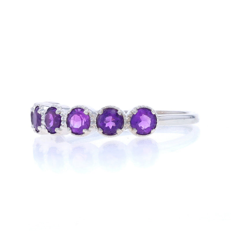 .70ctw Amethyst Band White Gold