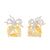 17.66ctw Citrine and Diamond Earrings Yellow Gold