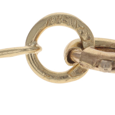 Paperclip Station Necklace Yellow Gold