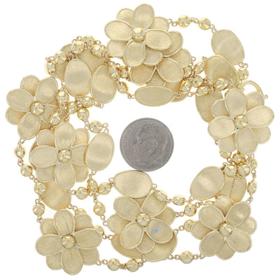 Marco Bicego Petali Beaded Cable Necklace Yellow Gold