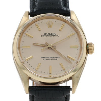 Rolex Oyster Perpetual 34 Men's Watch 1002 Yellow Gold Automatic