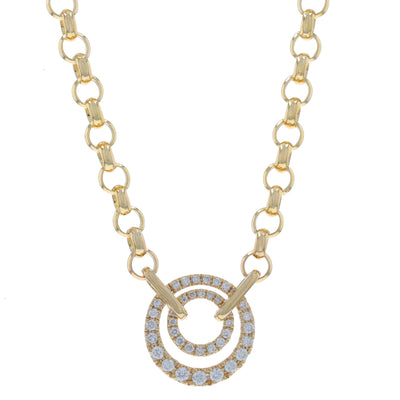 0.32ctw Diamond Pendant Necklace Yellow Gold