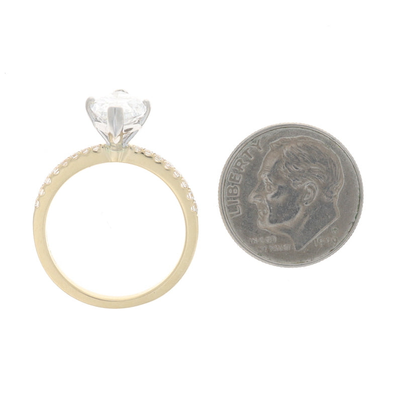 2.20ctw Diamond and Diamond Ring Yellow Gold