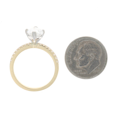 2.20ctw Diamond and Diamond Ring Yellow Gold