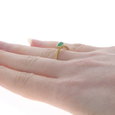 .64ct Emerald Ring Yellow Gold