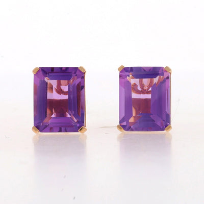 18.25ctw Amethyst Earrings Rose Gold