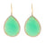 .68ctw Chrysoprase and Diamond Earrings Yellow Gold