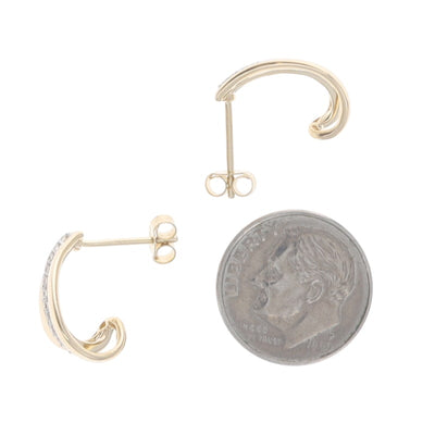 .22ctw Diamond Women's Earrings Yellow Gold