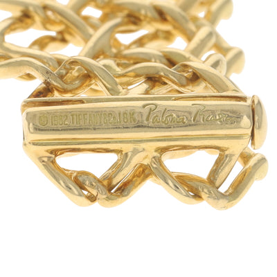 Tiffany & Co. Openwork Square Link Choker Necklace .40ctw Diamond Necklace Yellow Gold
