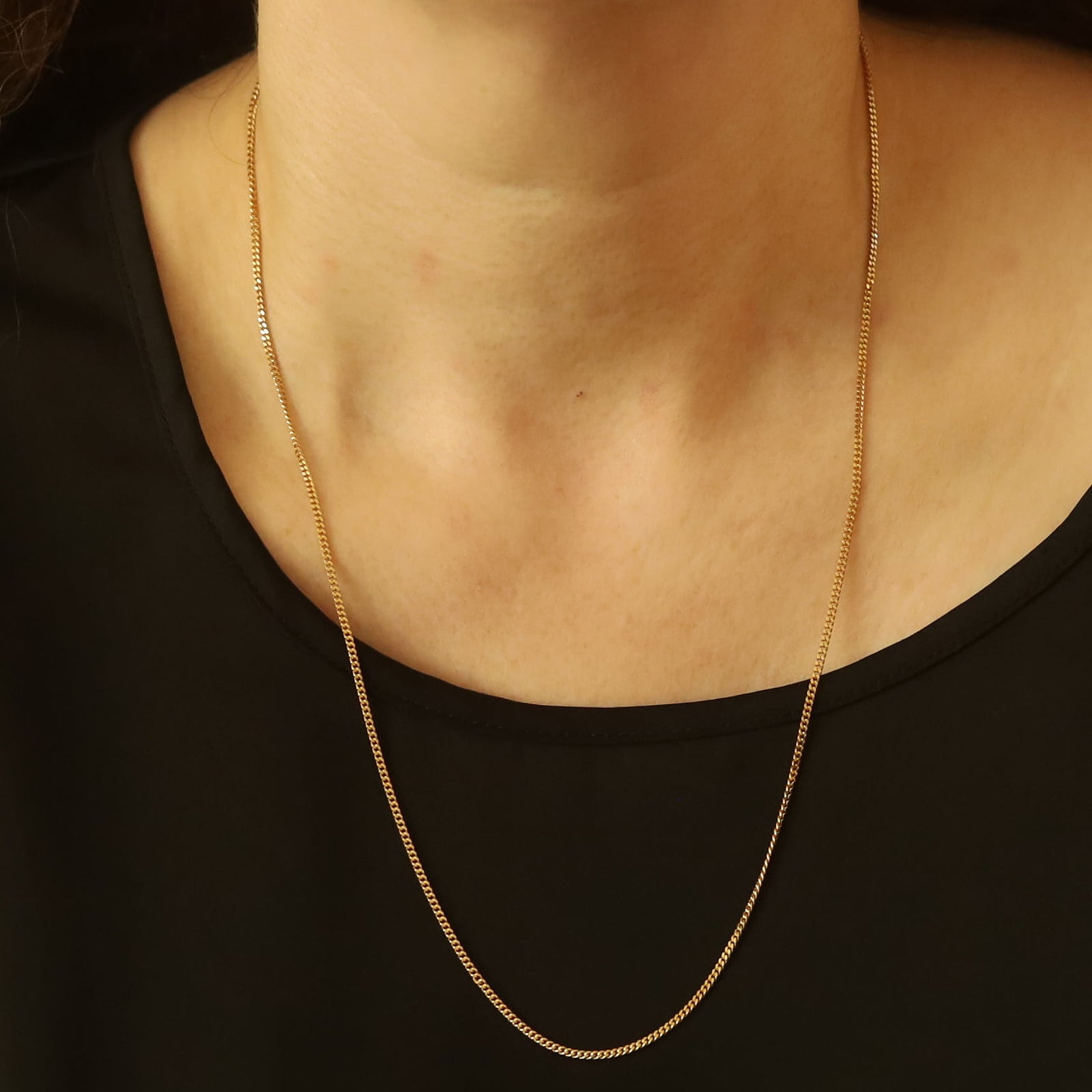 Curb Chain Necklace Yellow Gold