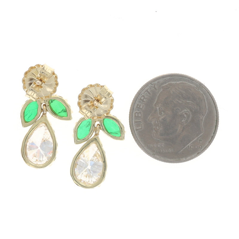 2.93ctw Diamond Earrings Yellow Gold