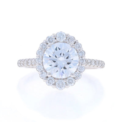 Michael M .63ctw Cubic Zirconia (placeholder) and Diamond Ring White Gold