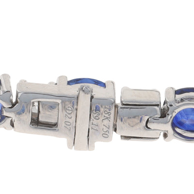 11.18ctw Sapphire and Diamond Bracelet White Gold