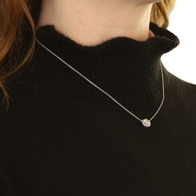 1.45ctw Diamond and Diamond Pendant Necklace White Gold