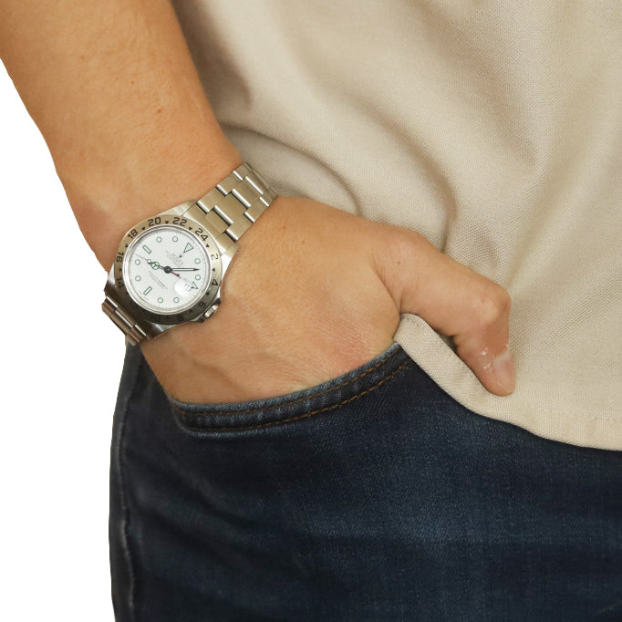 Rolex Explorer II Men's Wristwatch 16570 Stainless Steel Automatic