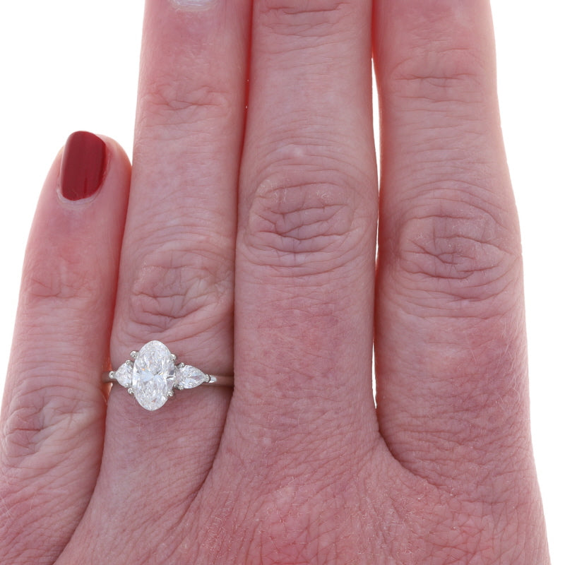 1.55ctw Diamond and Diamond Ring White Gold