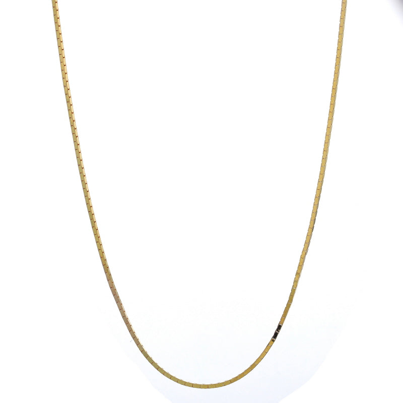 Box Chain Necklace Yellow Gold