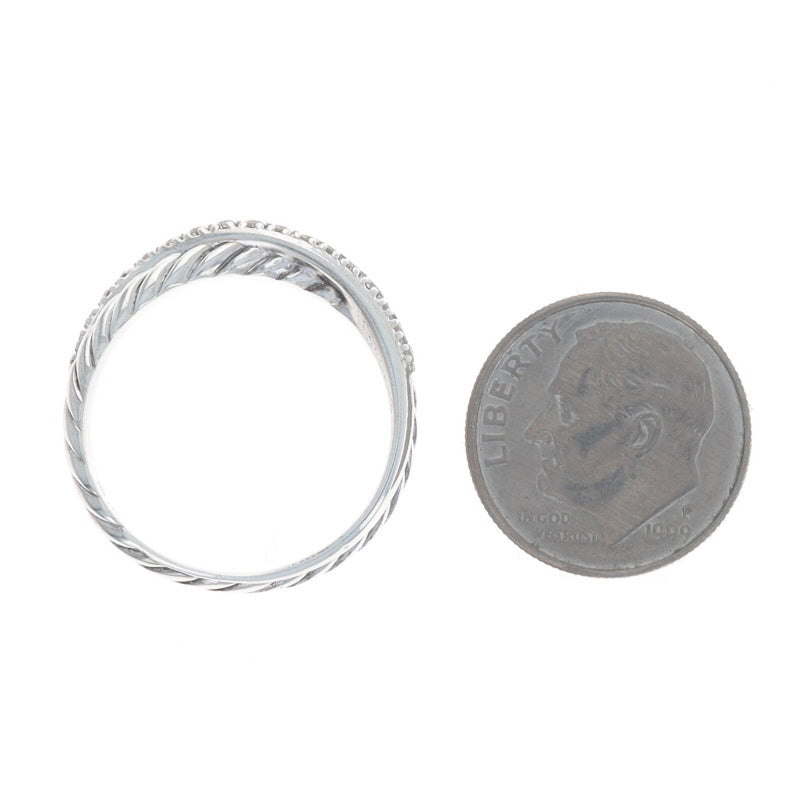 David Yurman Crossover .15ctw Diamond Band Sterling Silver
