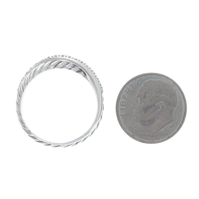 David Yurman Crossover .15ctw Diamond Band Sterling Silver