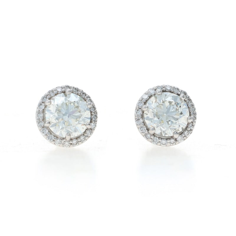 2.04ctw Diamond Women's Earrings White Gold