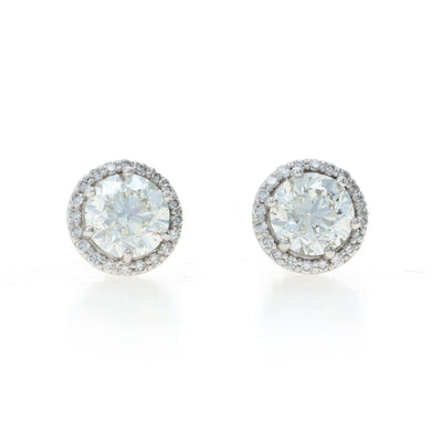 2.04ctw Diamond Women's Earrings White Gold