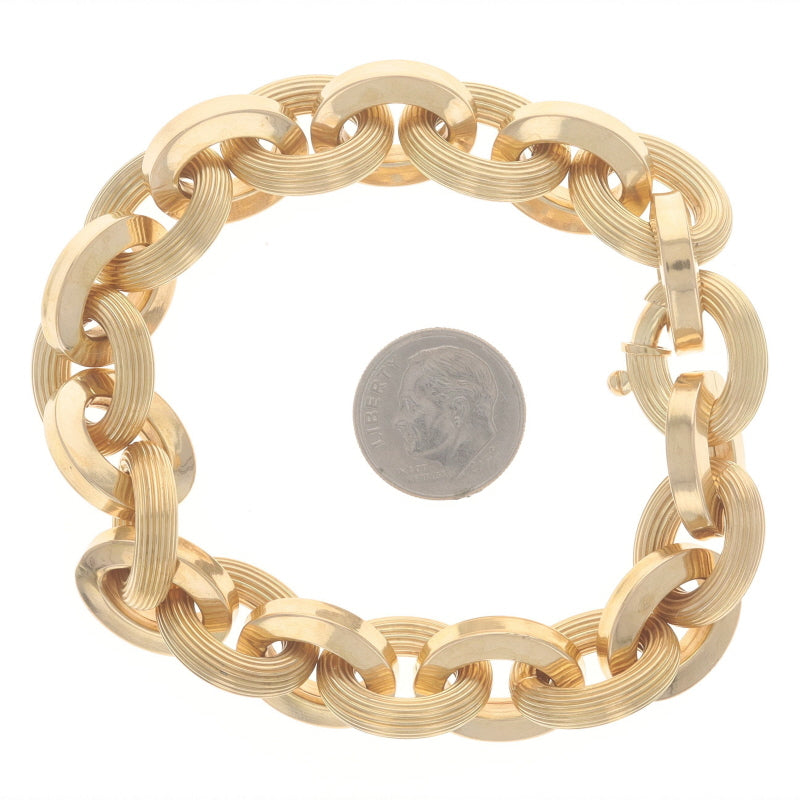 Fancy Cable Bracelet Yellow Gold