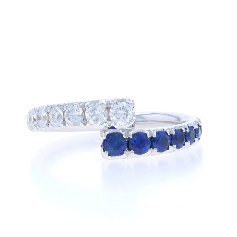 .97ctw Sapphire and Diamond Band White Gold