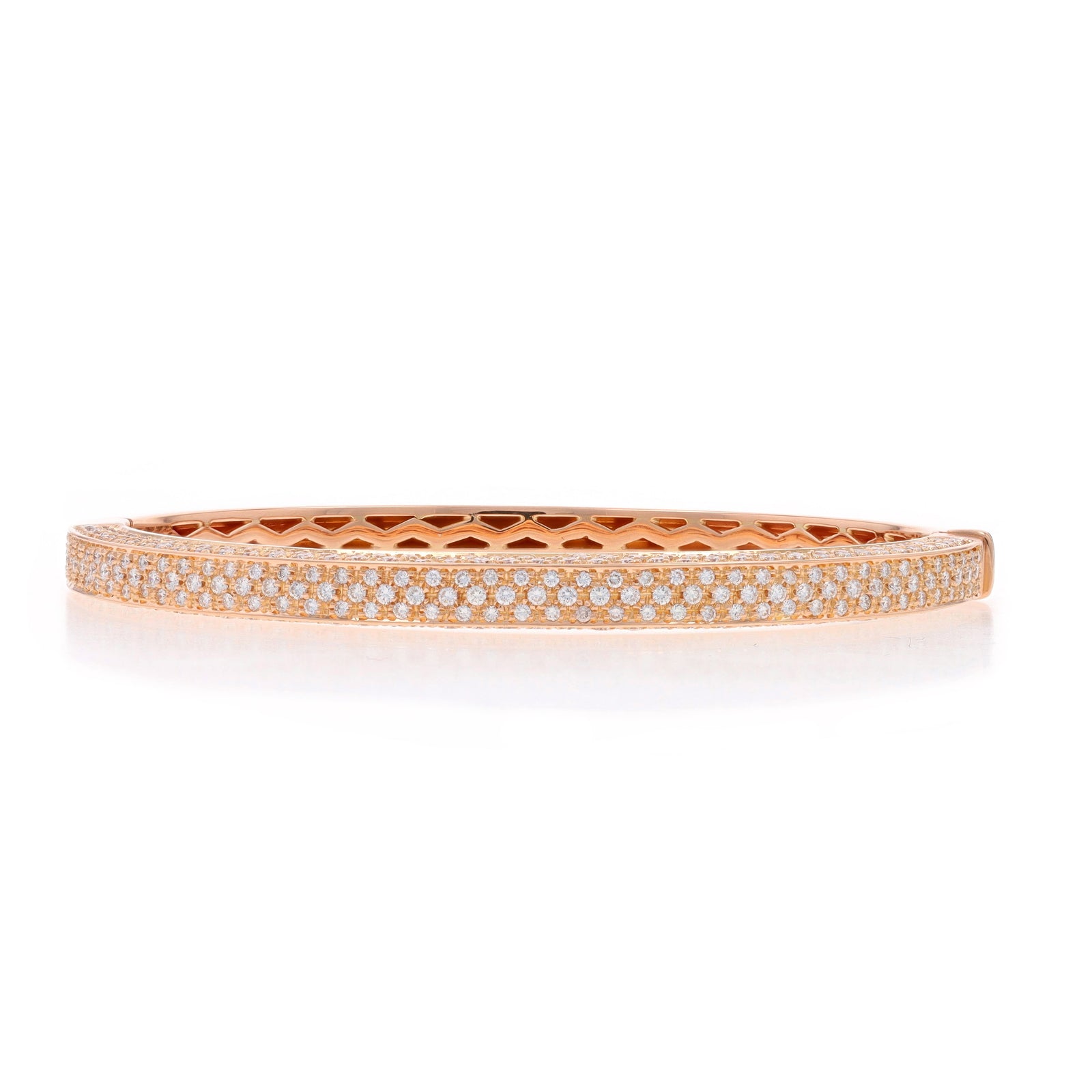 3.78ctw Diamond Bracelet Rose Gold