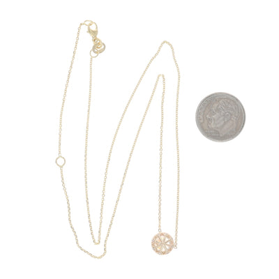 1.13ctw Diamond and Diamond Pendant Necklace Yellow Gold
