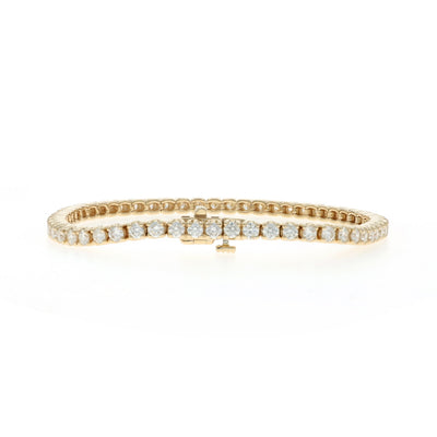 4.10ctw Diamond Bracelet Yellow Gold