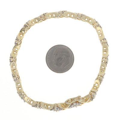 3.18ctw Diamond Bracelet Yellow Gold