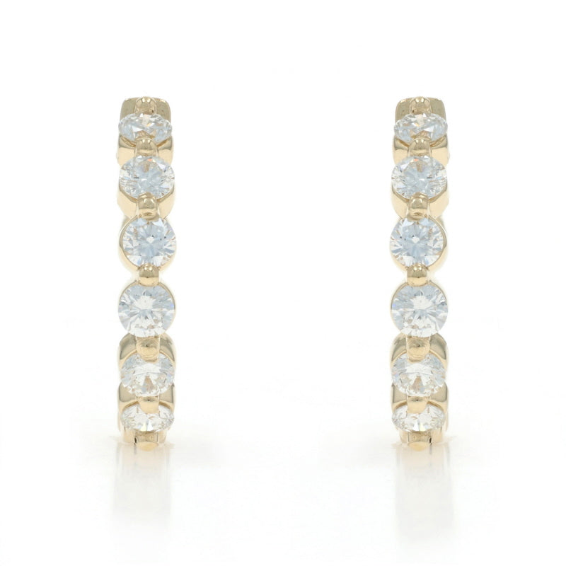2.45ctw Diamond Earrings Yellow Gold